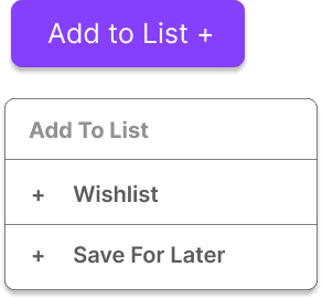 Add to list button displayed on a product card